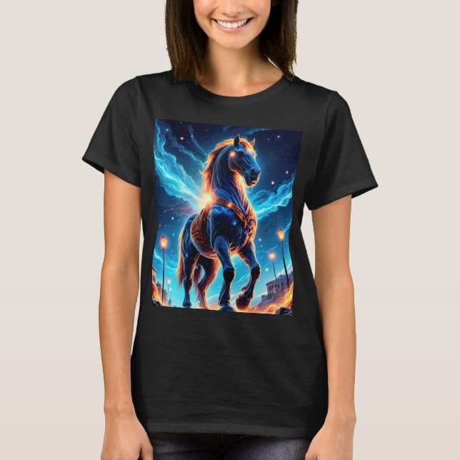 T-shirt Cheval cosmique (Devant)