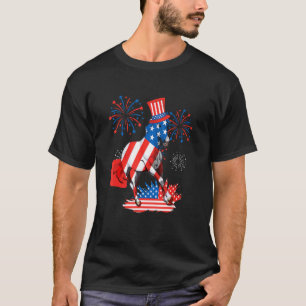 T-shirt Cheval courant 4 juillet  heureux pour hommes femm