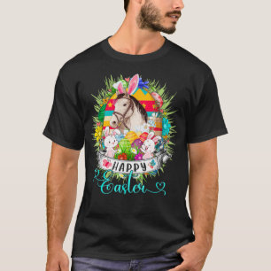 T-shirt Cheval Dans Les Oeufs De Pâques Panier Bonnet Bonn