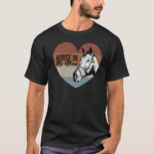 T-shirt Cheval Dans Mon Esprit Équitation Cavalier Loin