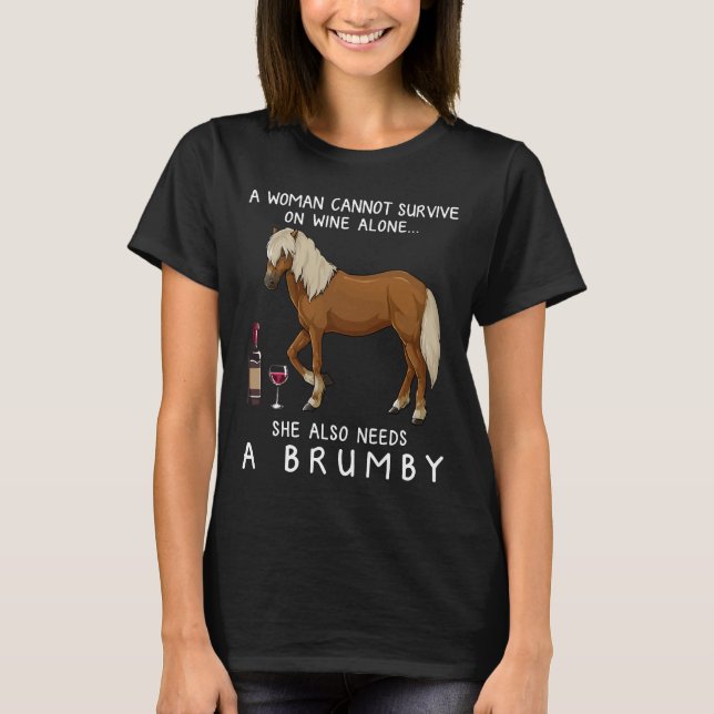 T-shirt Cheval De Brumby Et Cheval De Vin Aménagé (Devant)