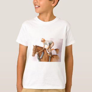 T-shirt Cheval de course et Jockey