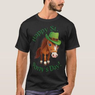 T-shirt Cheval de fille Irlandaise Saint-Patrick pour fill