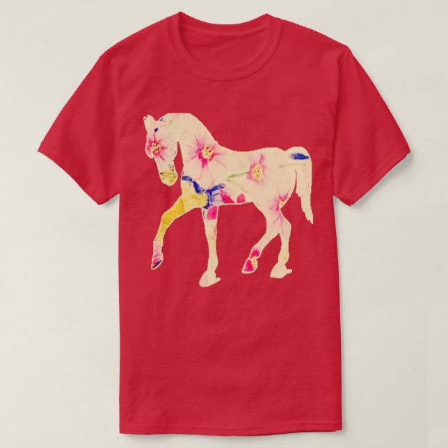 T-shirt Cheval de fleurs1 (Design devant)