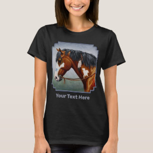 T-shirt Cheval de guerre Pinto de la baie amérindienne