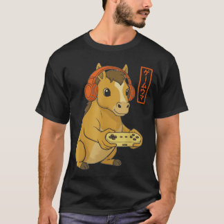 T-shirt Cheval de joueur japonais Art Hommes Femmes Garçon