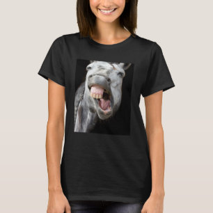 T-shirt Cheval de l'âne visage montrant des animaux mignon