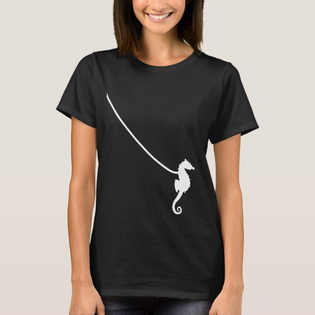 T-shirt Cheval de mer sur une poitrine animal Océan animal (Devant)