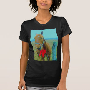 T-shirt Cheval de Noël rétro