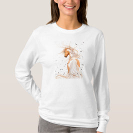 T-shirt Cheval de peinture de Pinto de palomino par la