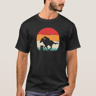 T-shirt Cheval De Rodéo De Course De Baril Pour Hommes Fem