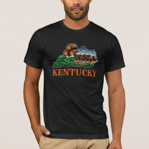 T-shirt Cheval de tatouage de style État du Kentucky
