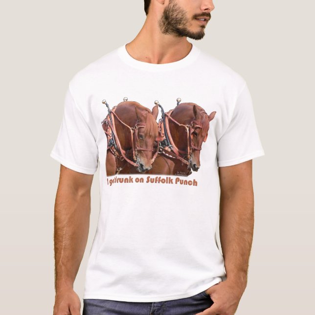 T-shirt Cheval de trait de poinçon du Suffolk (Devant)