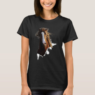 T-shirt Cheval Déchiré Tissu Pour Animal