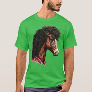 T-shirt Cheval des années 80 avec Mullet