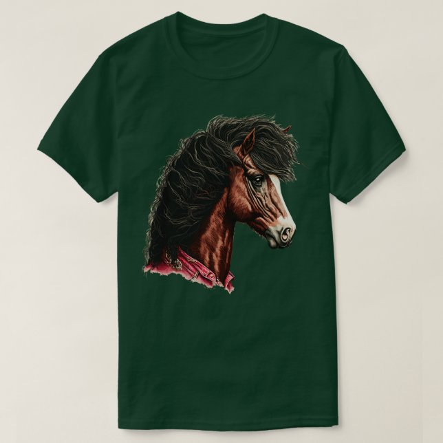 T-shirt Cheval des années 80 avec Mullet (Design devant)