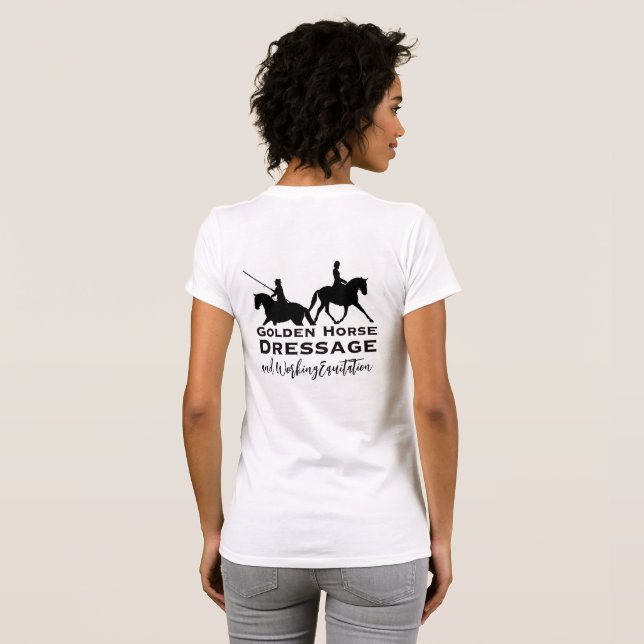 T-shirt Cheval d'or Dressage et équitation de travail T-sh (Dos entier)