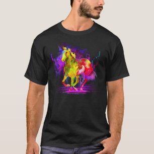 T-shirt Cheval en Aquarelle galop falkenstein