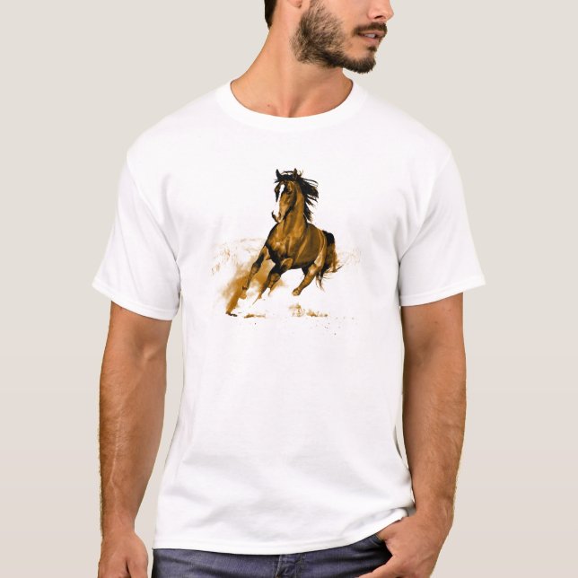 T-shirt Cheval en course (Devant)
