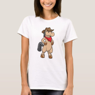 T-shirt Cheval en cow-boy