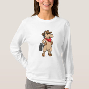 T-shirt Cheval en cow-boy