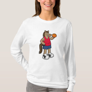 T-shirt Cheval en tant que joueur de basket-ball avec Bask