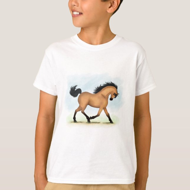 T-shirt Cheval équestre en peau de boule (Devant)