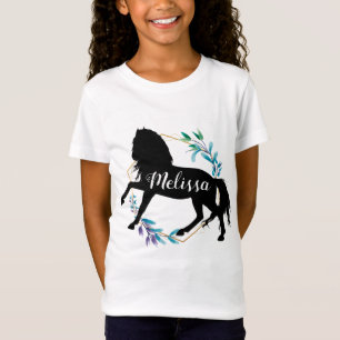 T-Shirt Cheval Equestre Personnalisé Équitation Nom Person