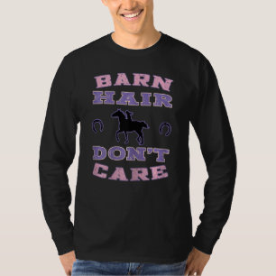 T-shirt Cheval équitation Cheval Girl Barn Cheveux Pas d'i