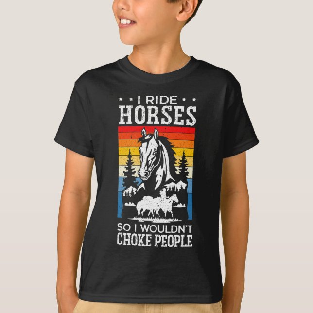 T-shirt Cheval Équitation Équitation Cheval Equestre Selle (Devant)