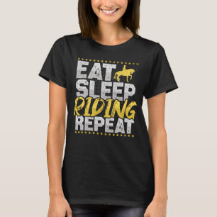 T-shirt Cheval équitation Manger Sommeil Répéter Chevaux H