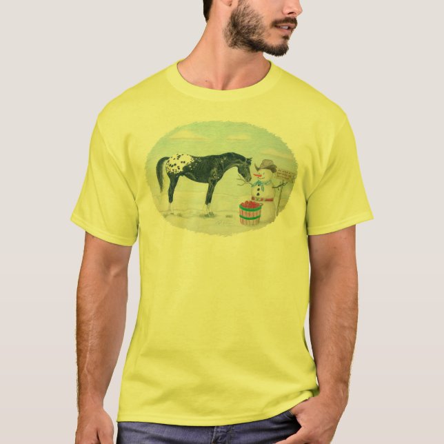T-shirt Cheval et bonhomme de neige d'Appaloosa (Devant)