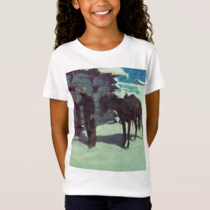 T-Shirt Cheval et Cowboy neige hivernale