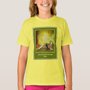 T-shirt Cheval Et Fille Ajouter Votre Propre Texte Personn