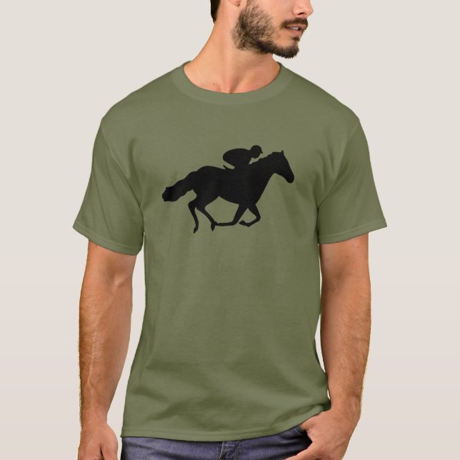 T-shirt Cheval et jockey de course (Devant)