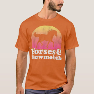 T-shirt Cheval et motoneige Femmes ou filles Cheval