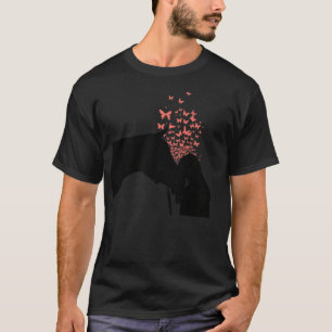 T-shirt Cheval et papillons avec femmes cheval amour marti