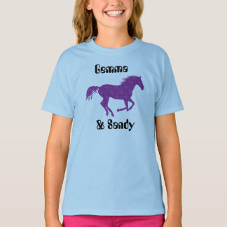 T-shirt Cheval et Rider Girls Tee personnalisée