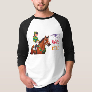 T-shirt Cheval et Rider Hommes Raglan