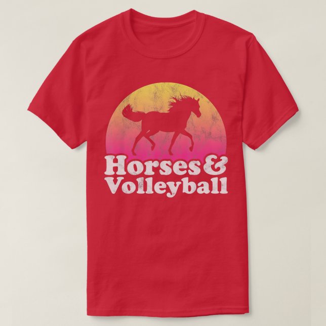 T-shirt Cheval et Volley-ball Femmes ou filles Cheval (Design devant)