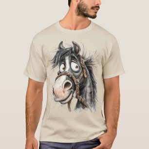 T-shirt cheval excentrique