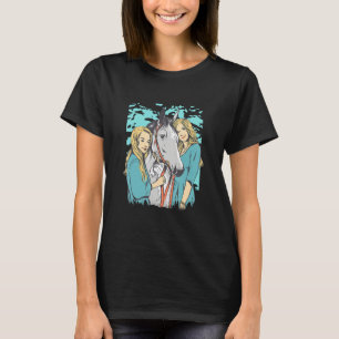 T-shirt Cheval Femme Cheval Amoureux Cheval Pour Filles &