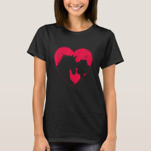 T-shirt Cheval Femmes Filles Équitation Filles de cheval