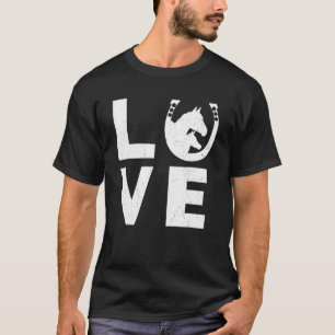 T-shirt Cheval Fer à cheval Équitation Femmes Hommes