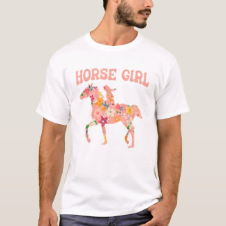 T-shirt Cheval Fille Cheval Équitation Équitation cavalier