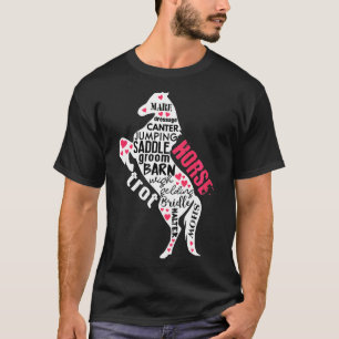 T-shirt Cheval Filles Enfants équestres Vêtements