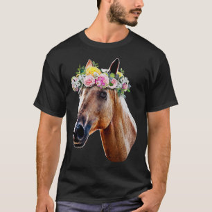 T-shirt Cheval Floral Équitation équitation Équestre ferme