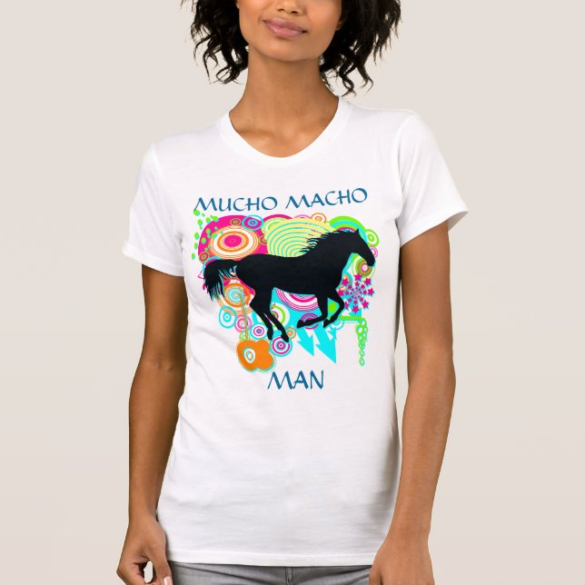 T-shirt Cheval galopant - HOMME MACHO de MUCHO - gain - (Devant)