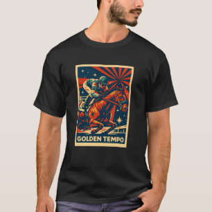 T-shirt Cheval Golden Tempo, Course Hippique, Santa Anita,