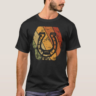T-shirt Cheval Hooves Retro Vintage Icône cadeau